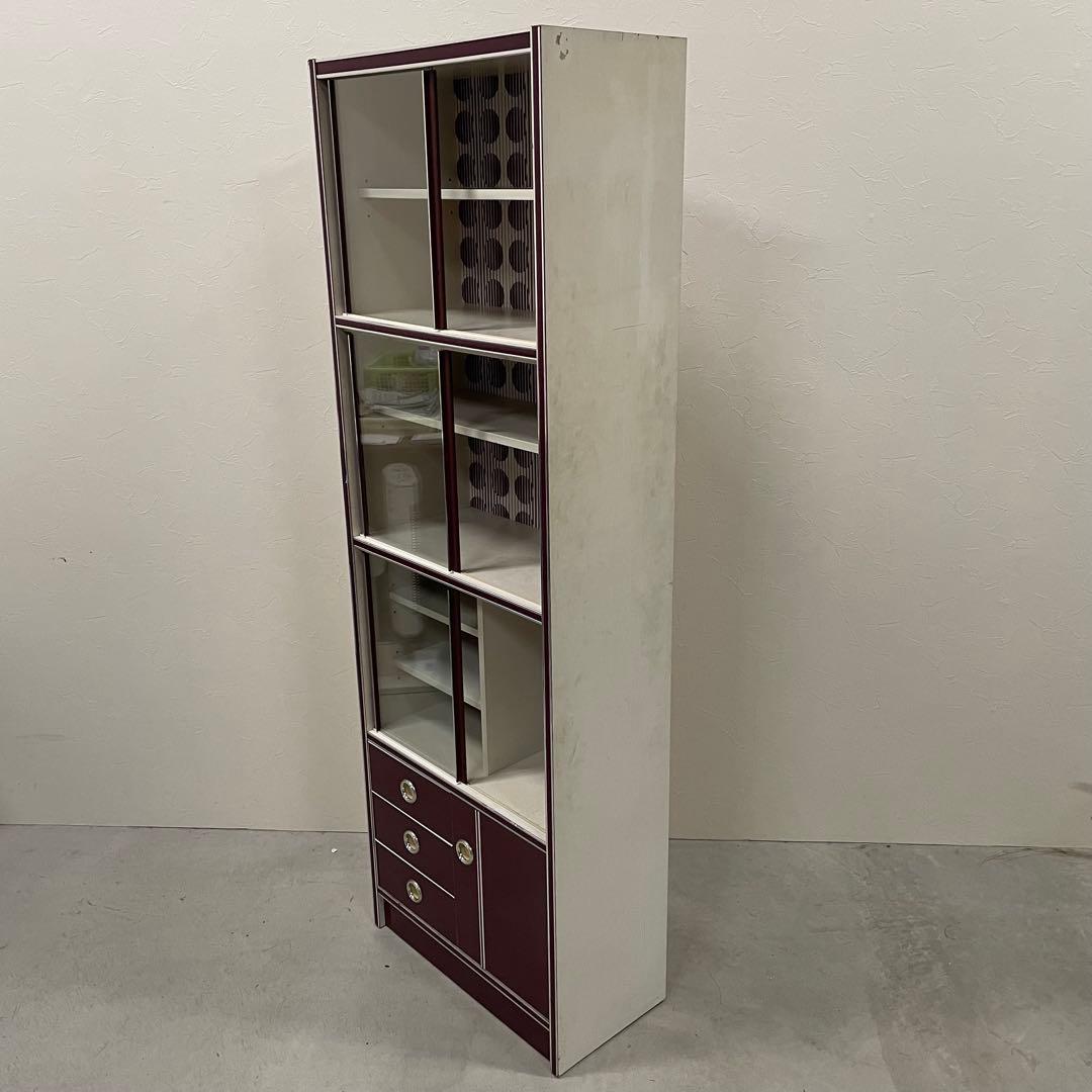 レトロポップ アンティーク 食器棚 飾り棚 昭和家具 古家具