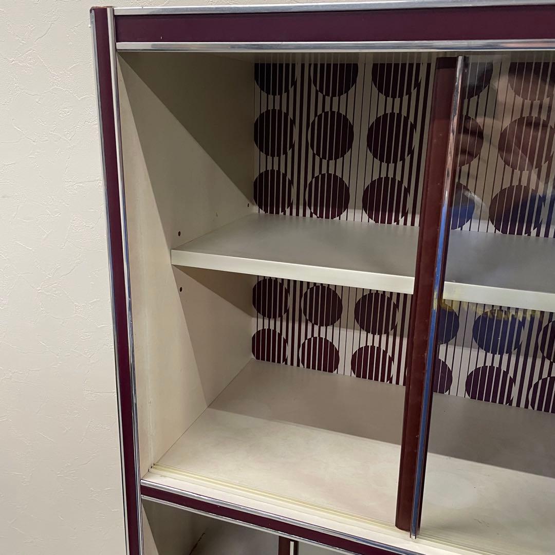 レトロポップ アンティーク 食器棚 飾り棚 昭和家具 古家具