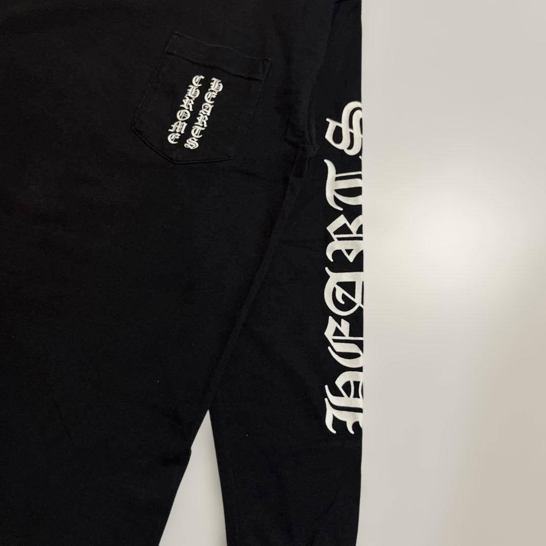 CHROME HEARTS 長袖Tシャツ スクロールラベル OLD ブラック M