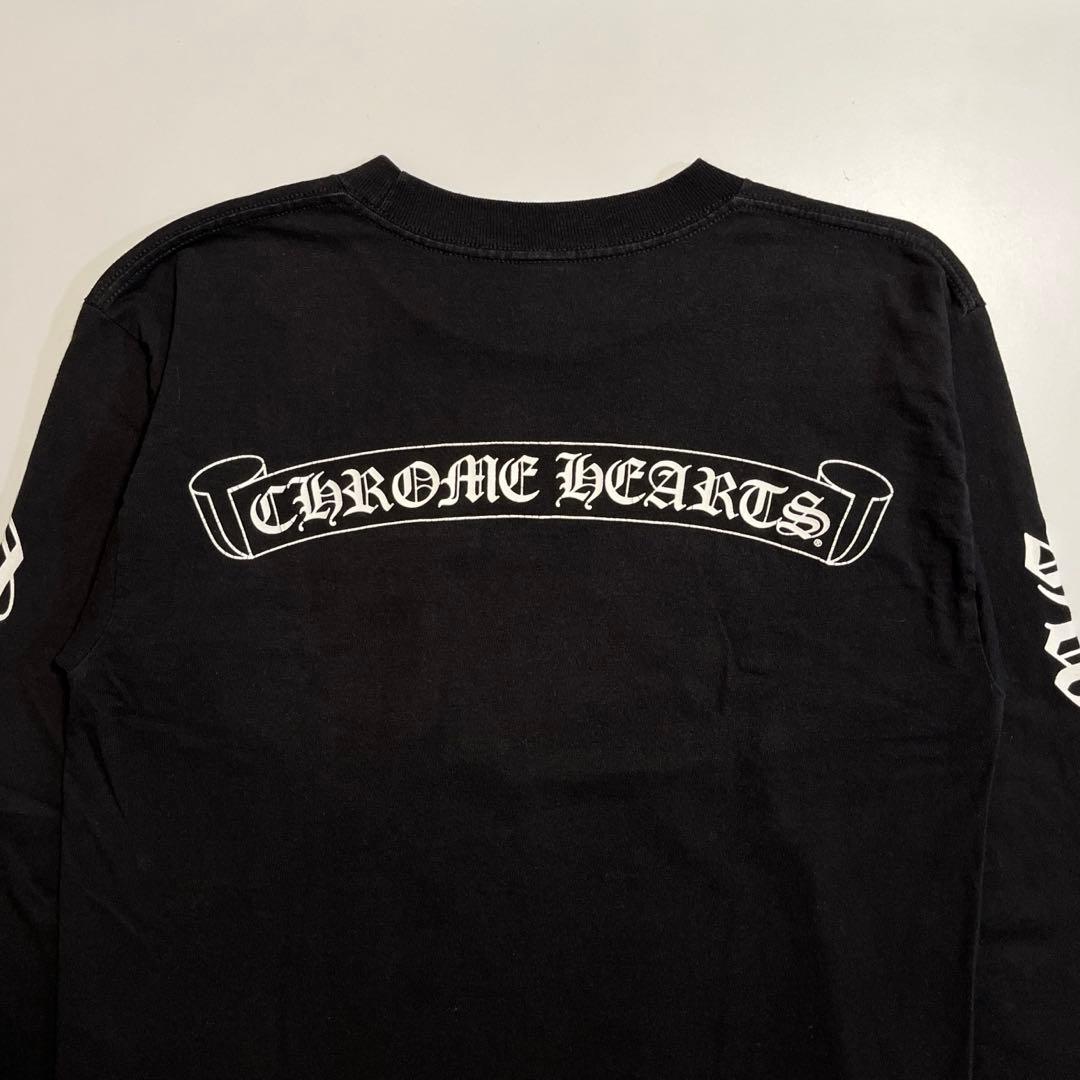 CHROME HEARTS 長袖Tシャツ スクロールラベル OLD ブラック M