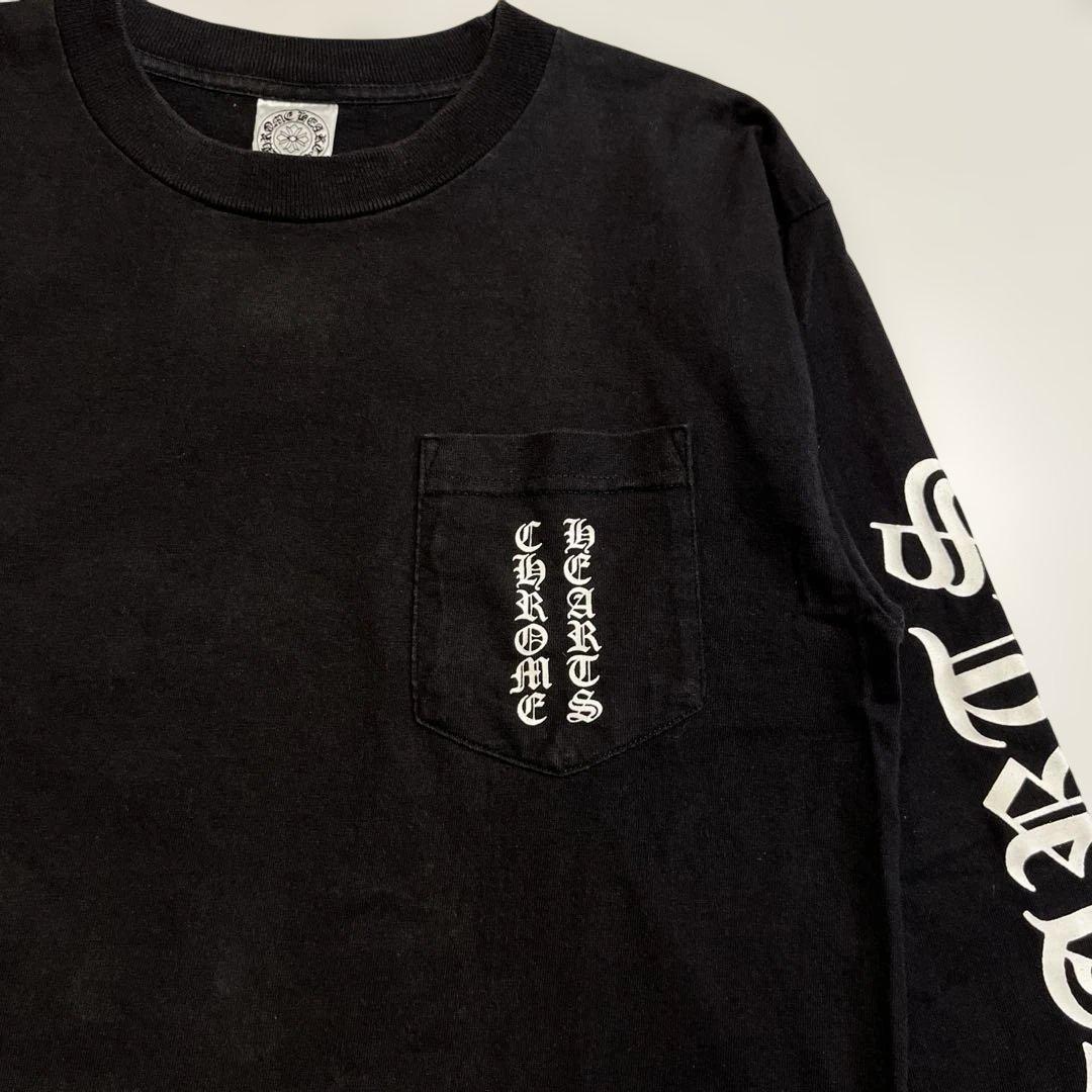 CHROME HEARTS 長袖Tシャツ スクロールラベル OLD ブラック M