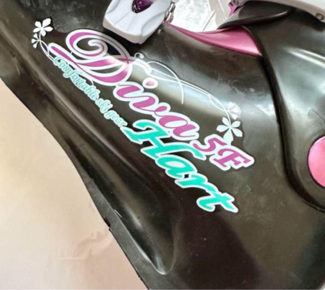 美品　Hart Diva5F スキー用ブーツ ブラック/ピンク 25cm