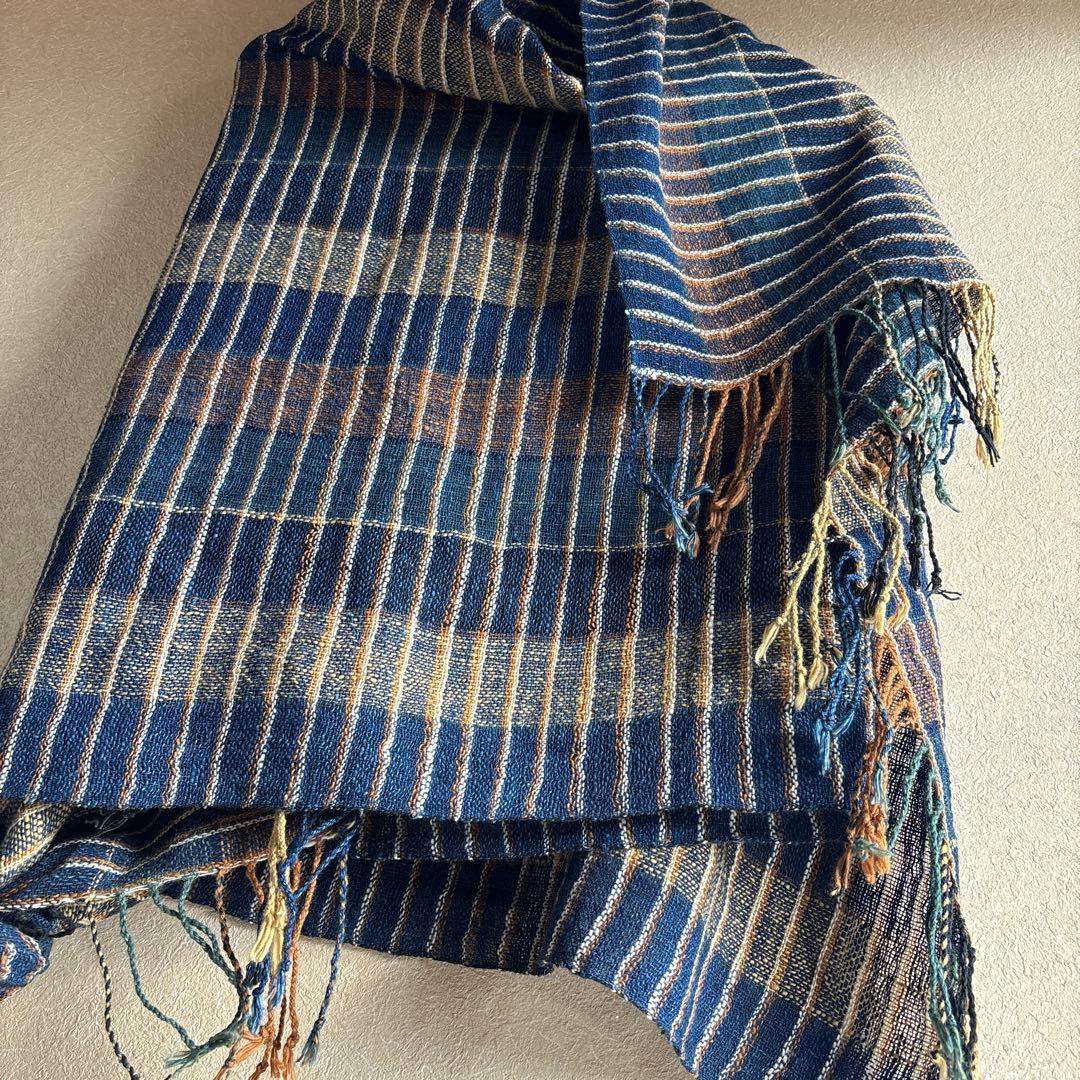 うさとの服  usaato コットン チェック柄大判ストール 新品