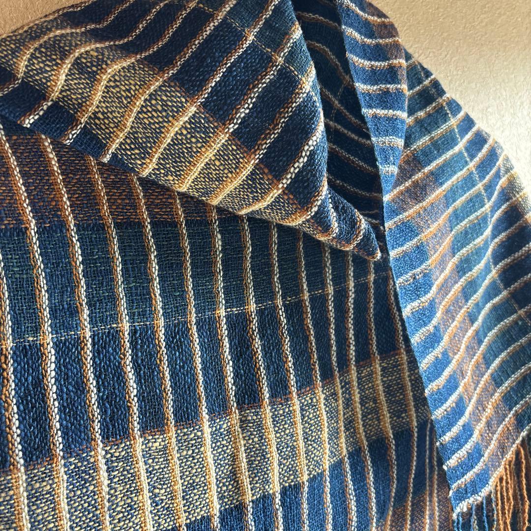 うさとの服  usaato コットン チェック柄大判ストール 新品