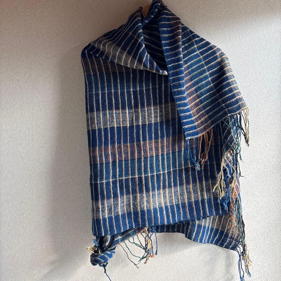 うさとの服  usaato コットン チェック柄大判ストール 新品