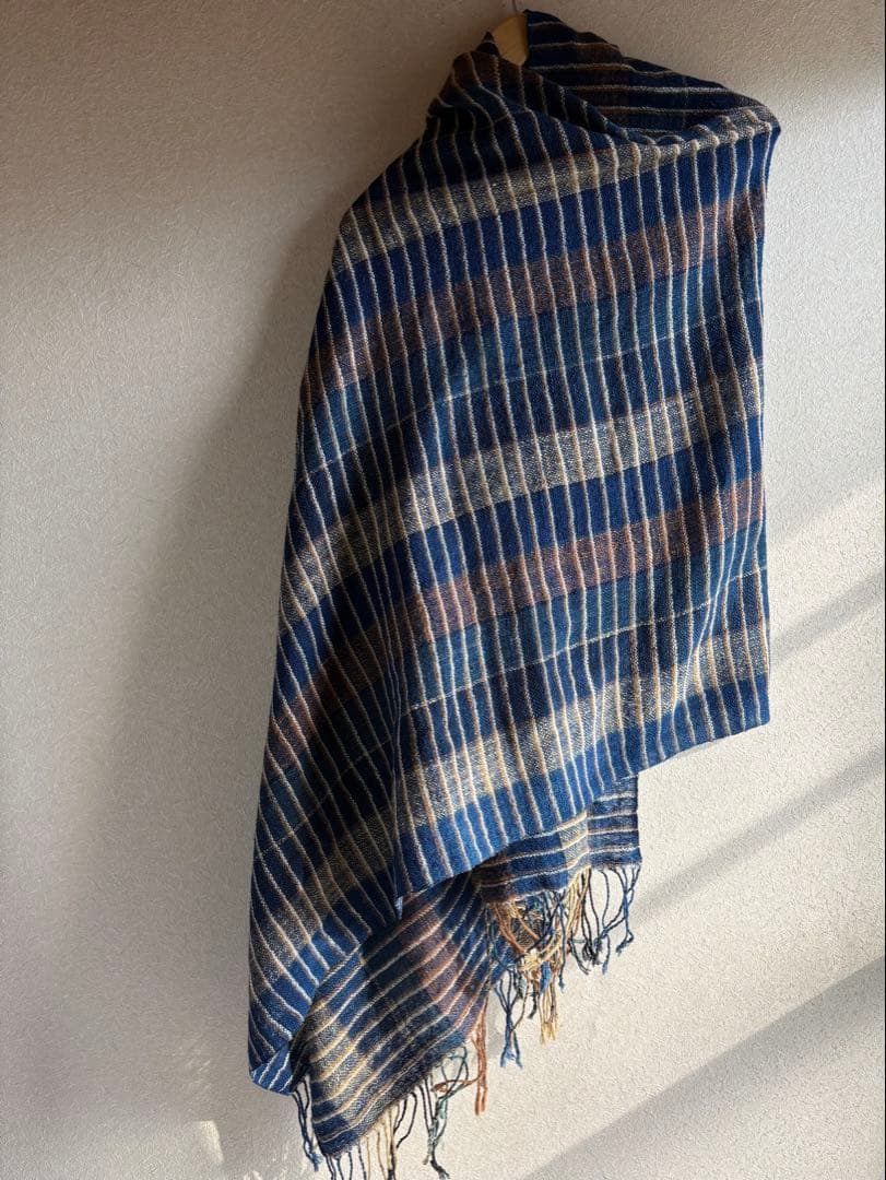 うさとの服  usaato コットン チェック柄大判ストール 新品