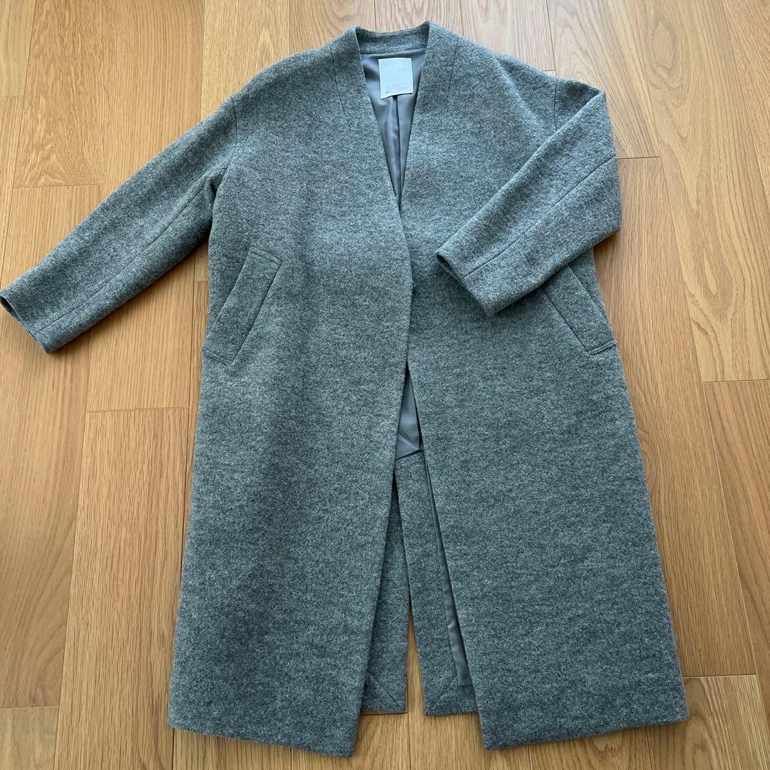 【美品】ELENDEEK ウール ノーカラーコート