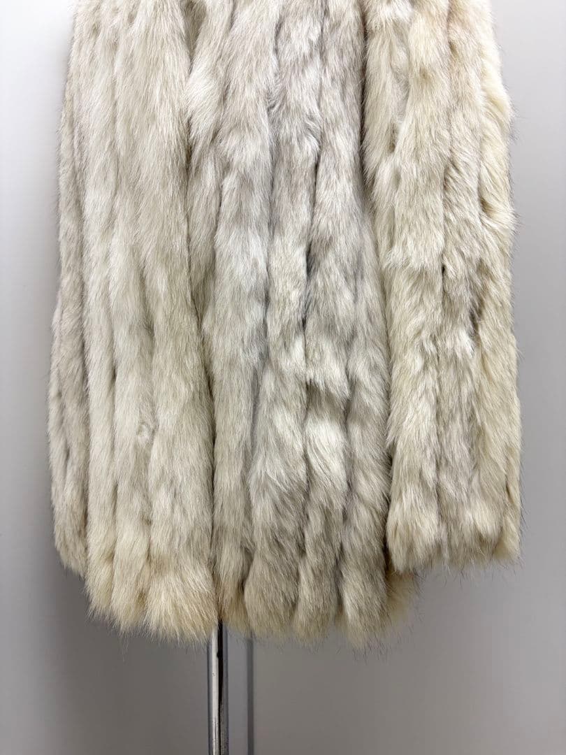 フォックスファーコート 白色 601254