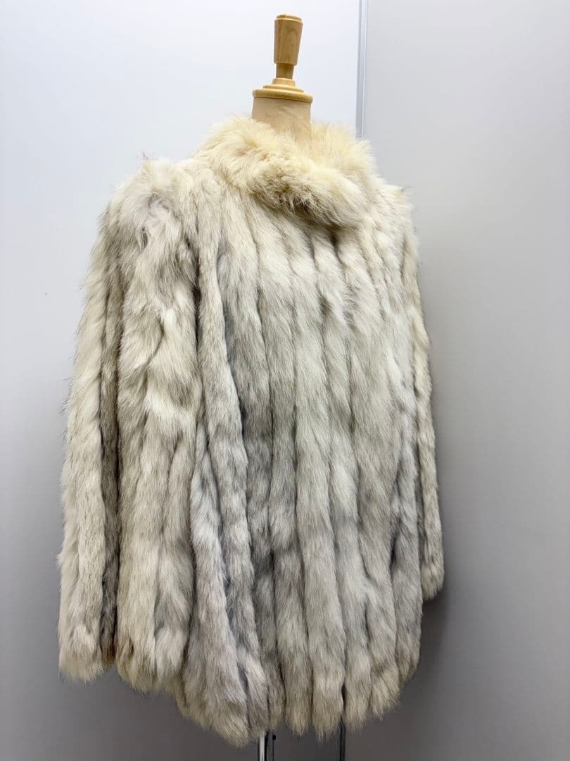 フォックスファーコート 白色 601254
