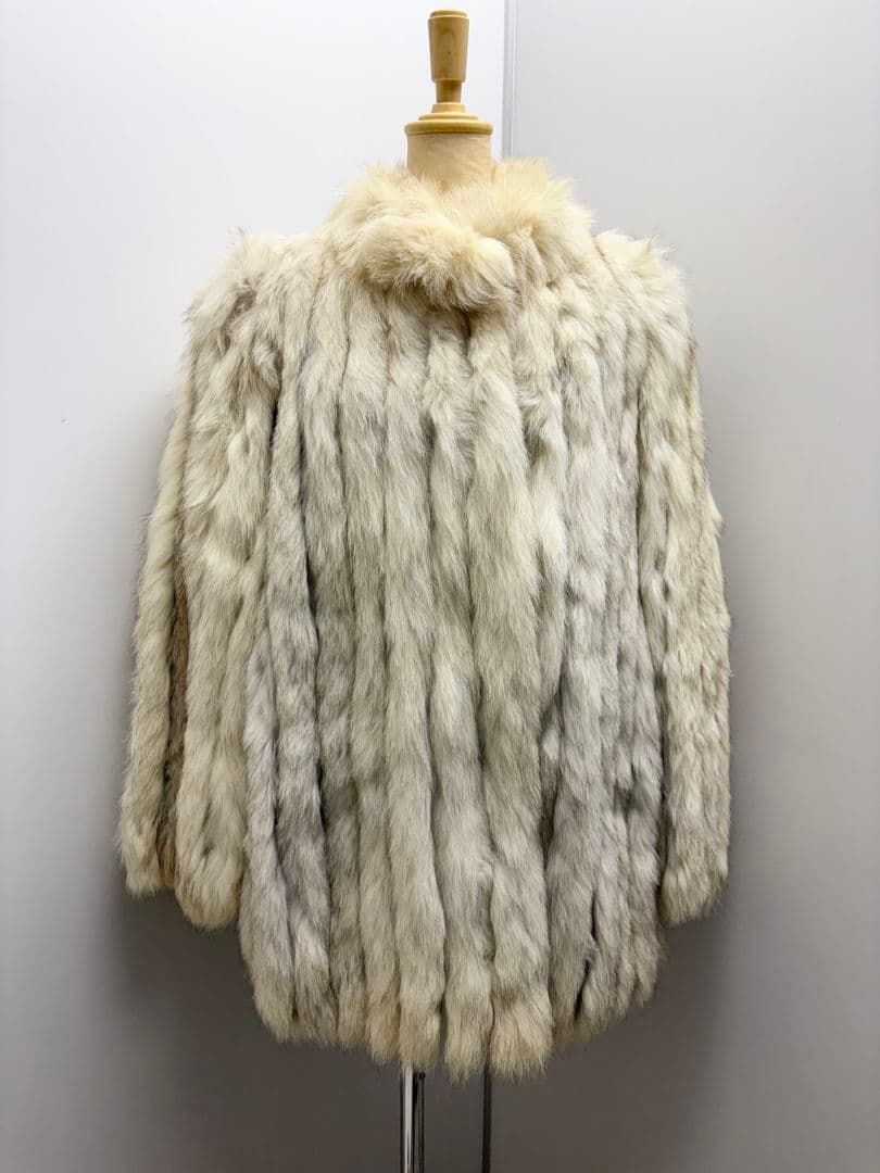 フォックスファーコート 白色 601254