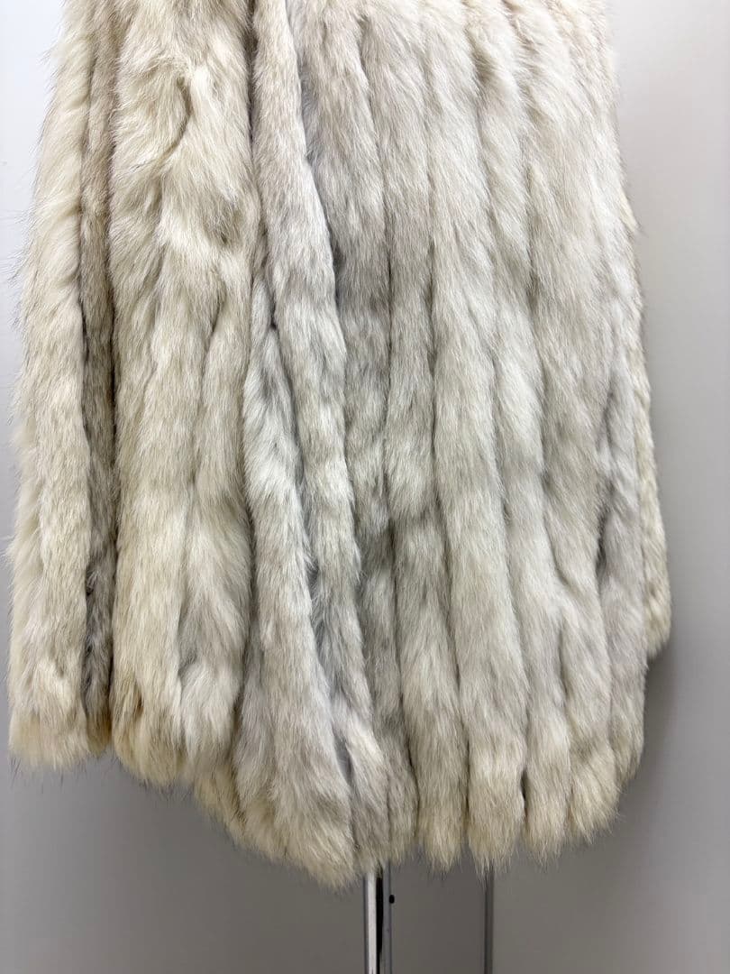 フォックスファーコート 白色 601254