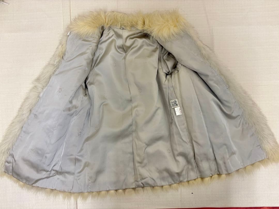 フォックスファーコート 白色 601254