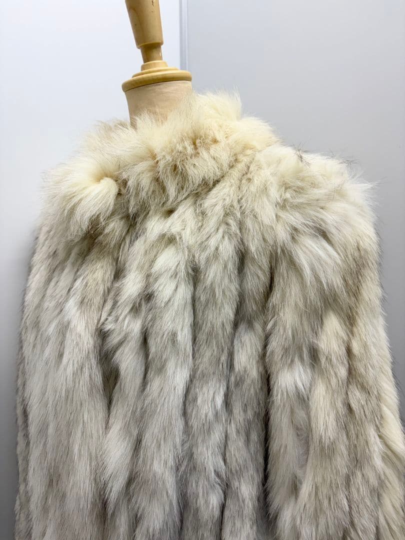 フォックスファーコート 白色 601254