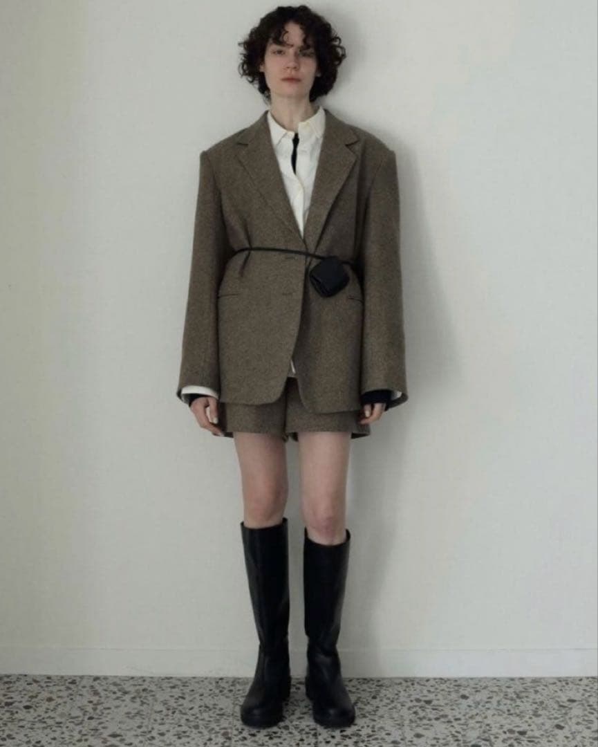 完売　anuke Herringbone Wool Jacket