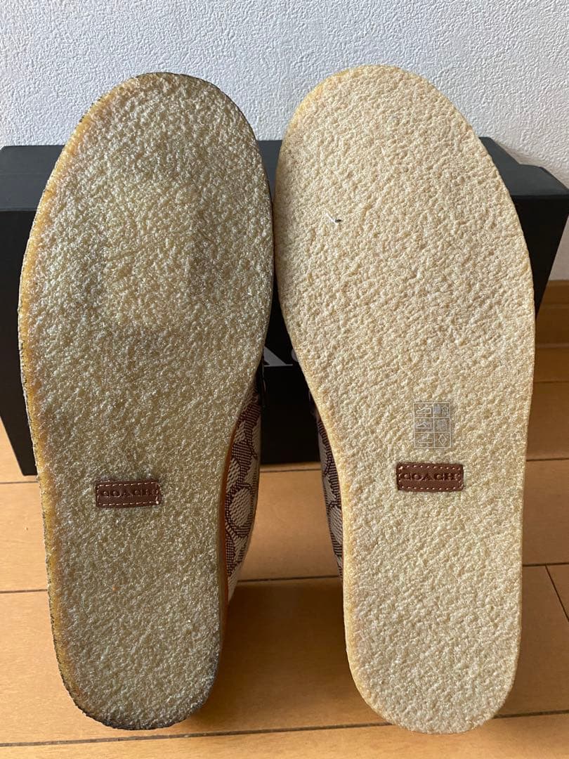 【新品未使用】COACH☆シグネチャー中ボアシューズ