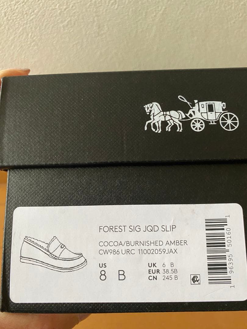 【新品未使用】COACH☆シグネチャー中ボアシューズ