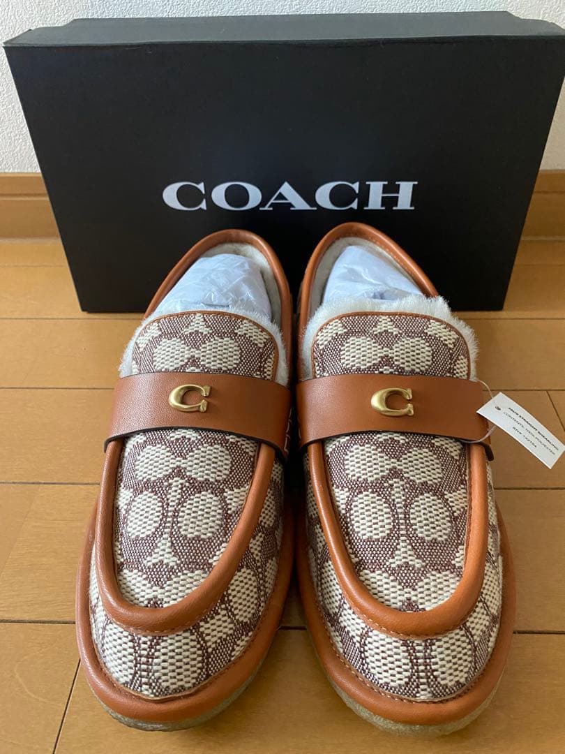 【新品未使用】COACH☆シグネチャー中ボアシューズ