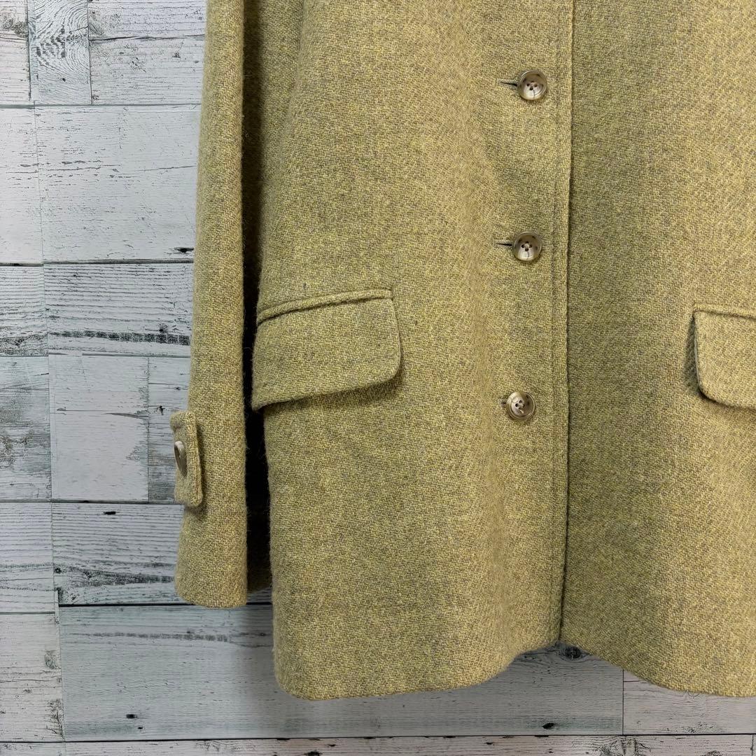 ☆ハリスツイード生地☆マーガレットハウエル　ウールコート　ピスタチオグリーン