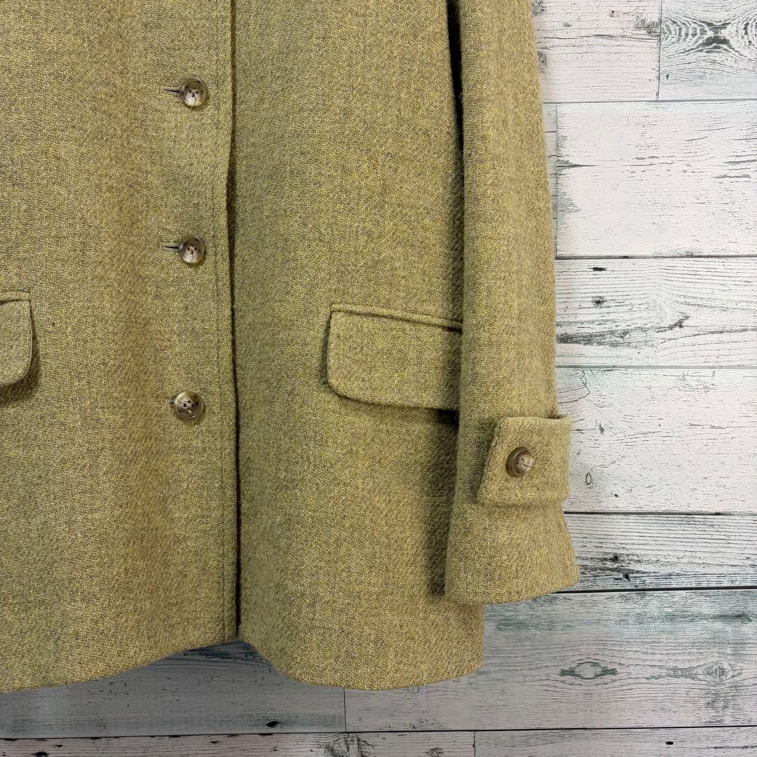 ☆ハリスツイード生地☆マーガレットハウエル　ウールコート　ピスタチオグリーン