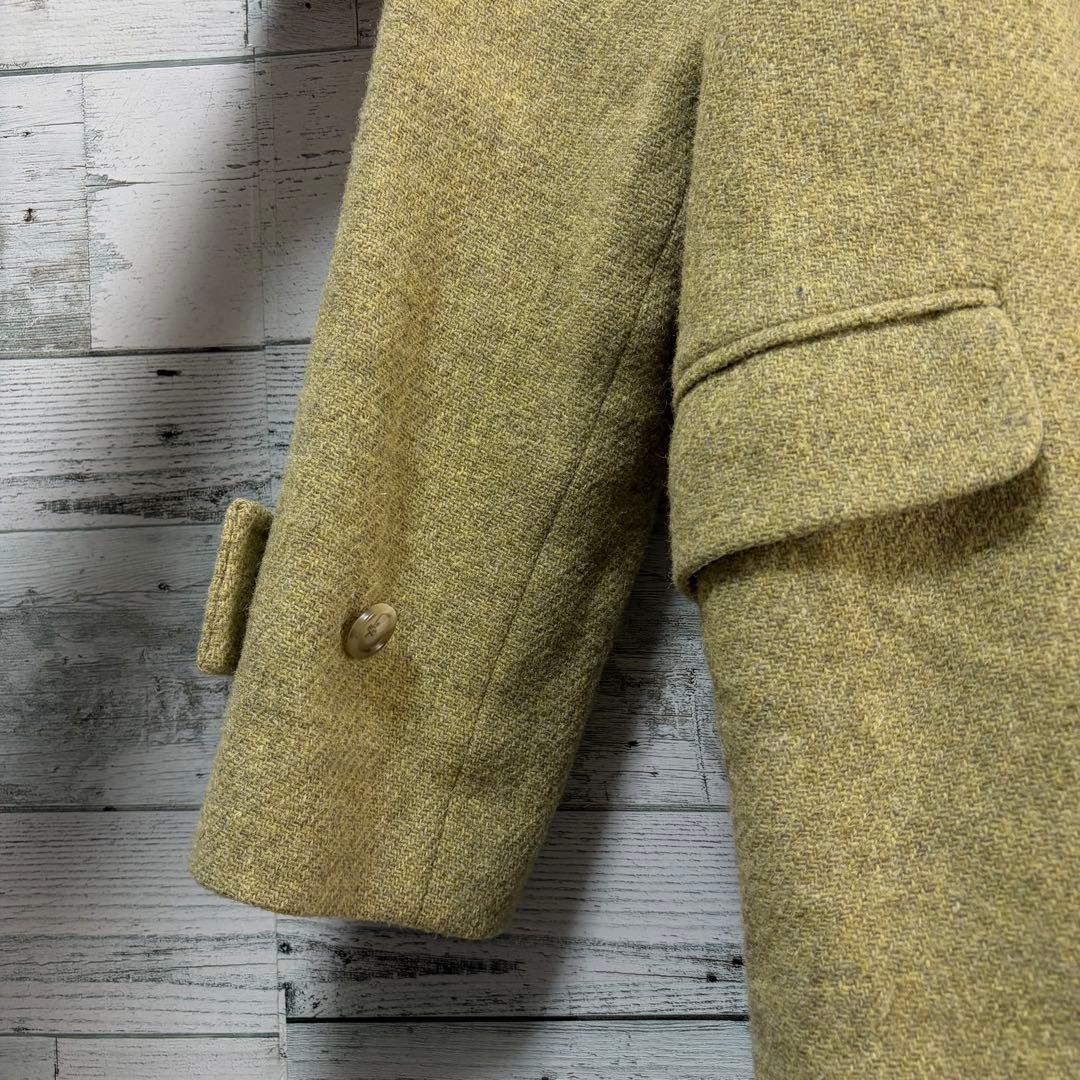 ☆ハリスツイード生地☆マーガレットハウエル　ウールコート　ピスタチオグリーン