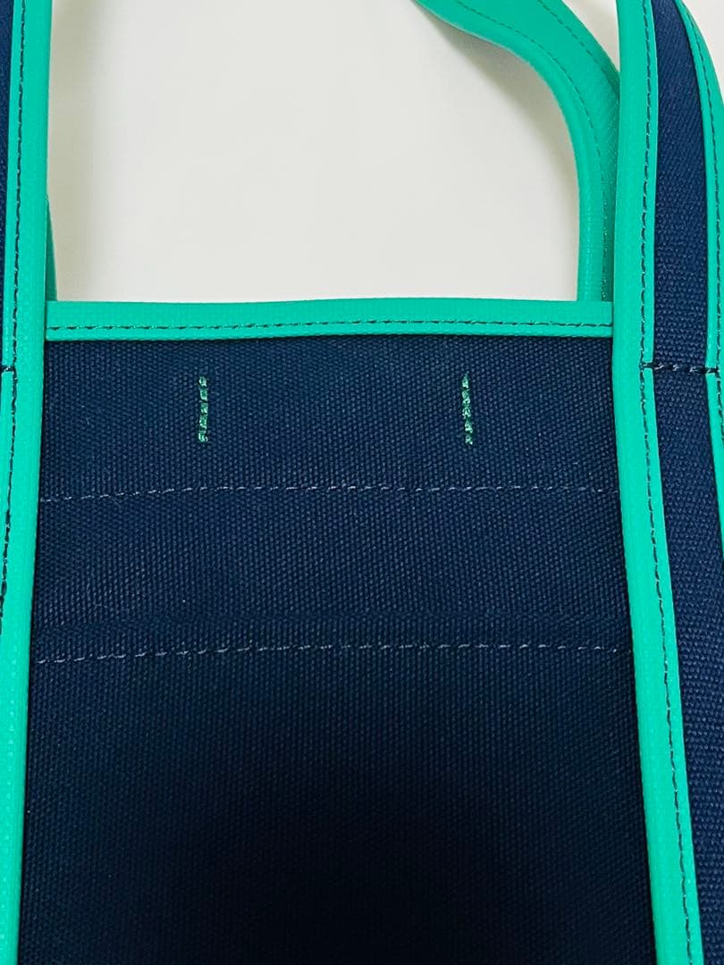 新品未使用！PORTERネイビー×グリーントートバッグ　ポーチ付