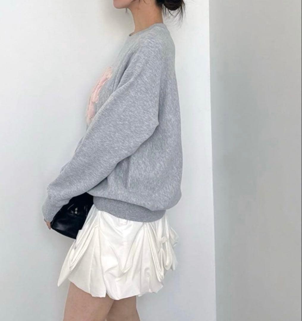 snidel 完売品！ボアロゴスウェット ライトグレー