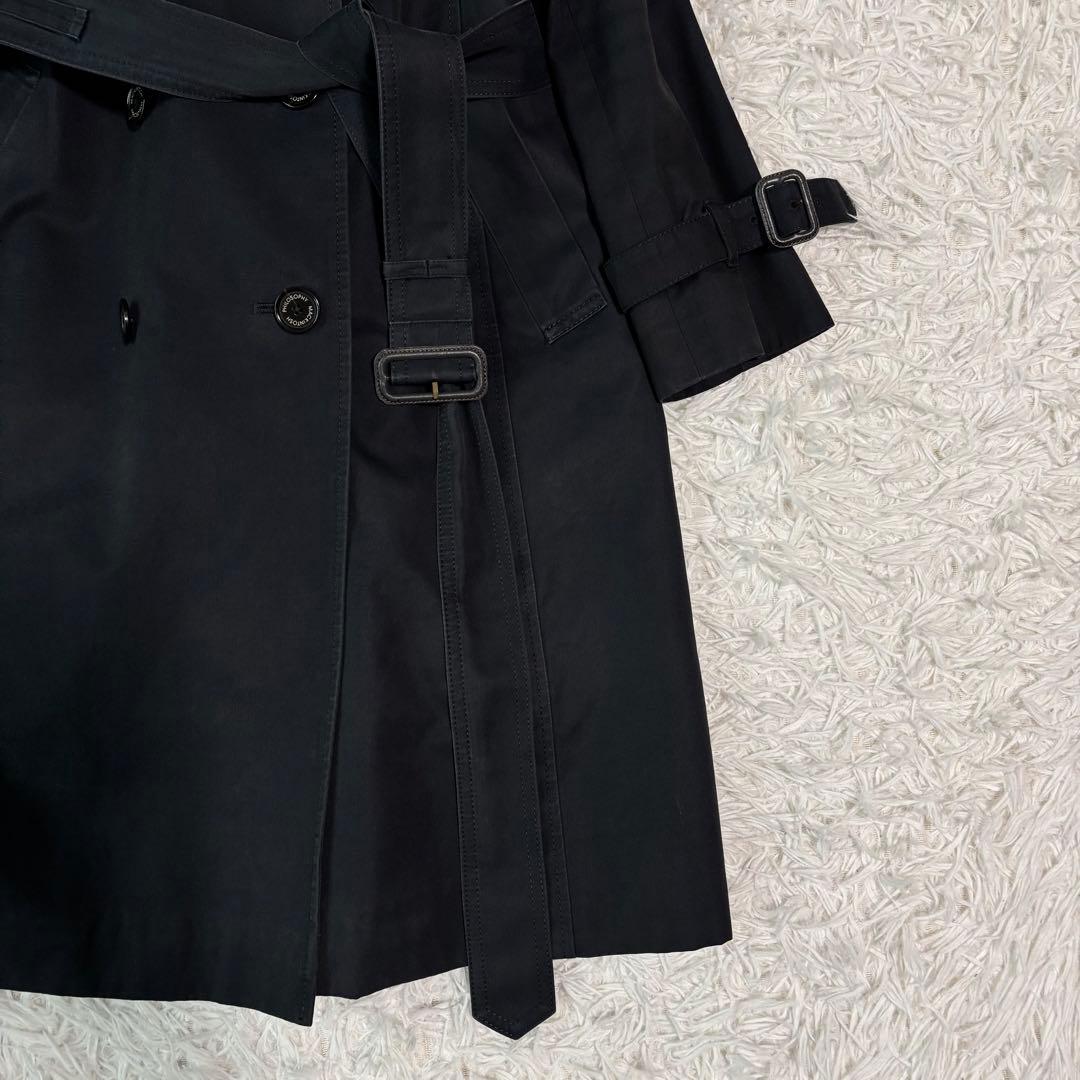 マッキントッシュロンドン トレンチコート ライナー付 チェック 2way 黒紺