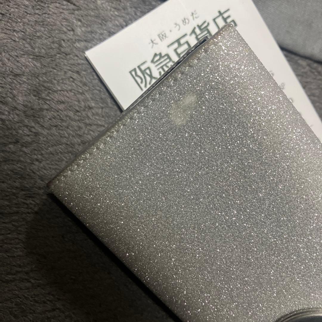 バレンシアガ　ラメ　グリッター　キラキラ　銀　キーケース　キーリング鍵 0705