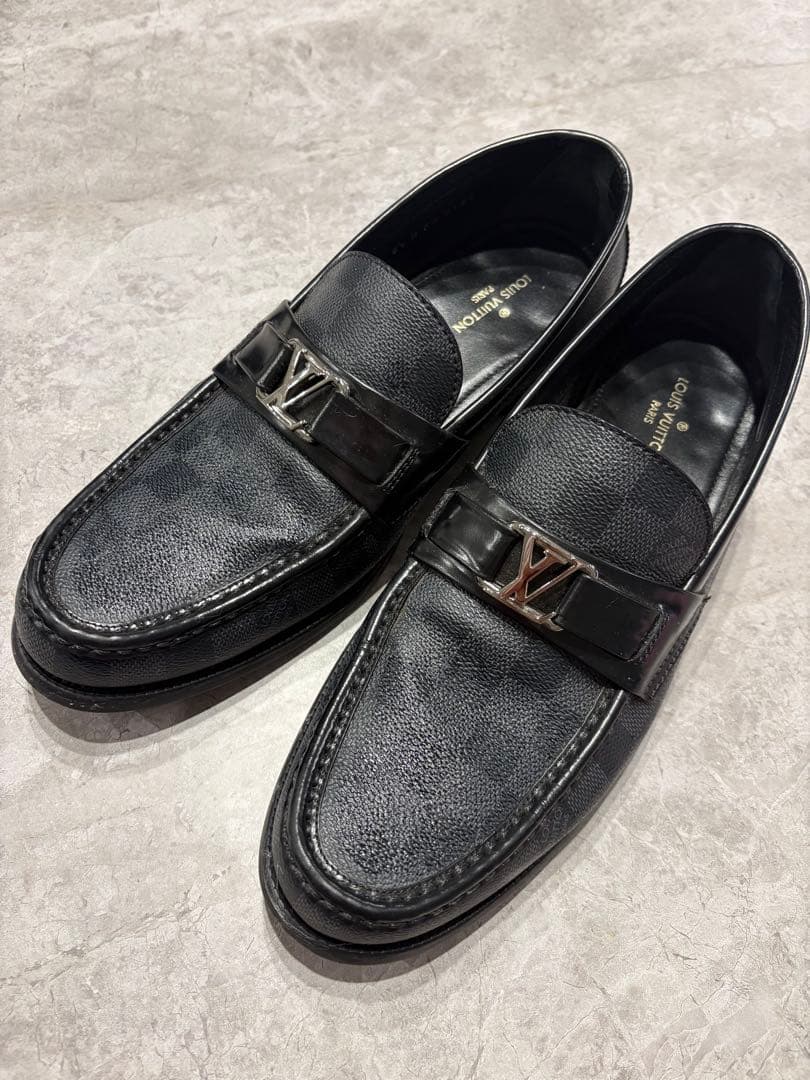 ルイ・ヴィトン メジャーローファー LVロゴ ダミエ 27.5cm