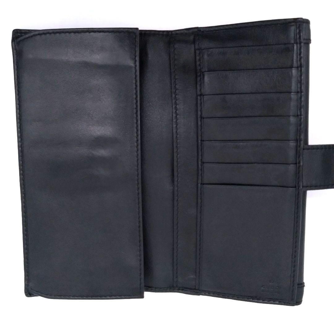 GUCCI 長財布 ハートクレスト ハートロゴ金具 可愛い 黒 208566