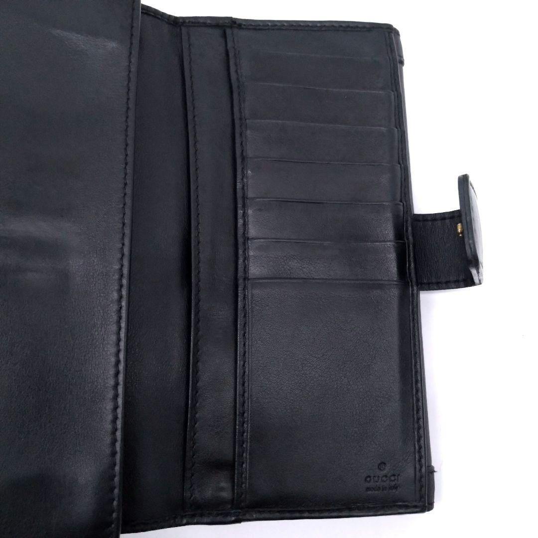 GUCCI 長財布 ハートクレスト ハートロゴ金具 可愛い 黒 208566