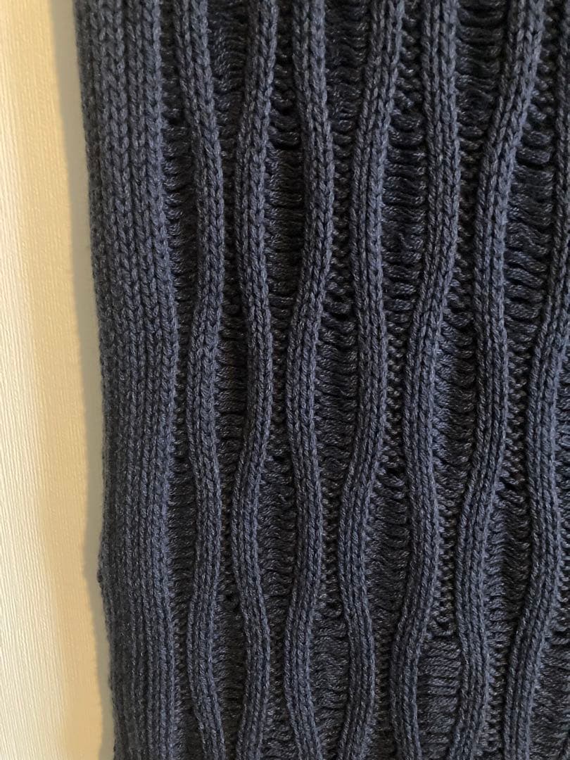 Cruciani ネイビー カシミヤ マフラー