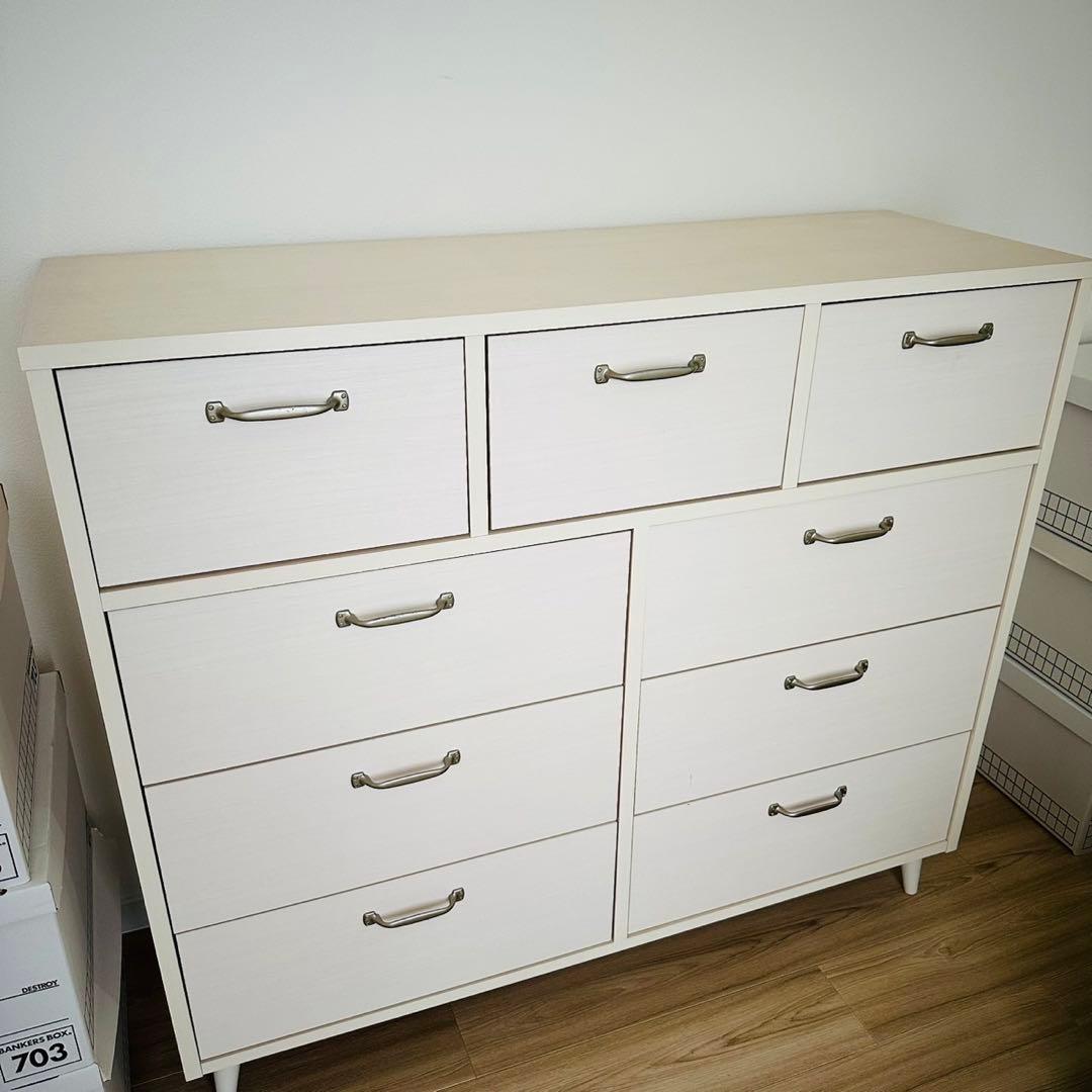 B-COMPANYビーカンパニー 白 チェスト 大