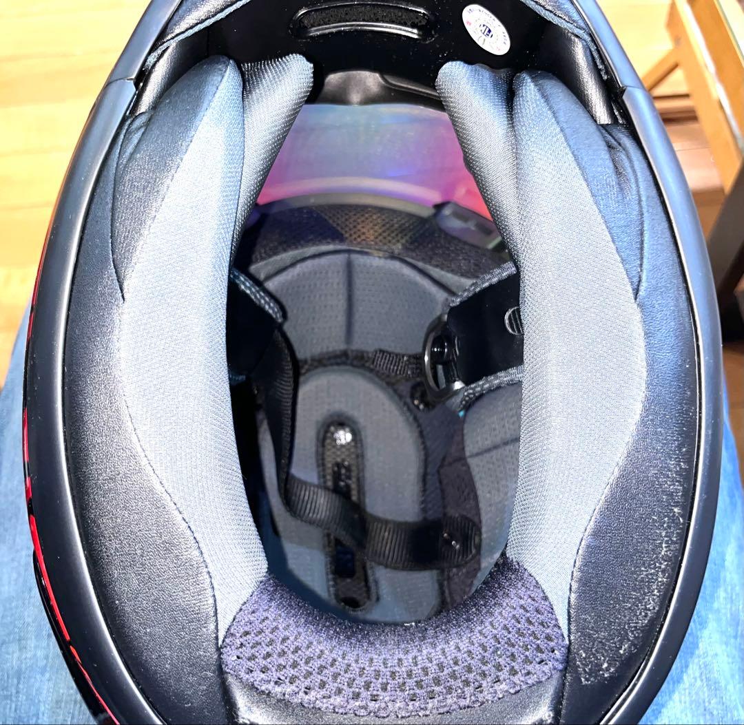 美品 Arai アライ プロファイル リップタイド レッド Sサイズ