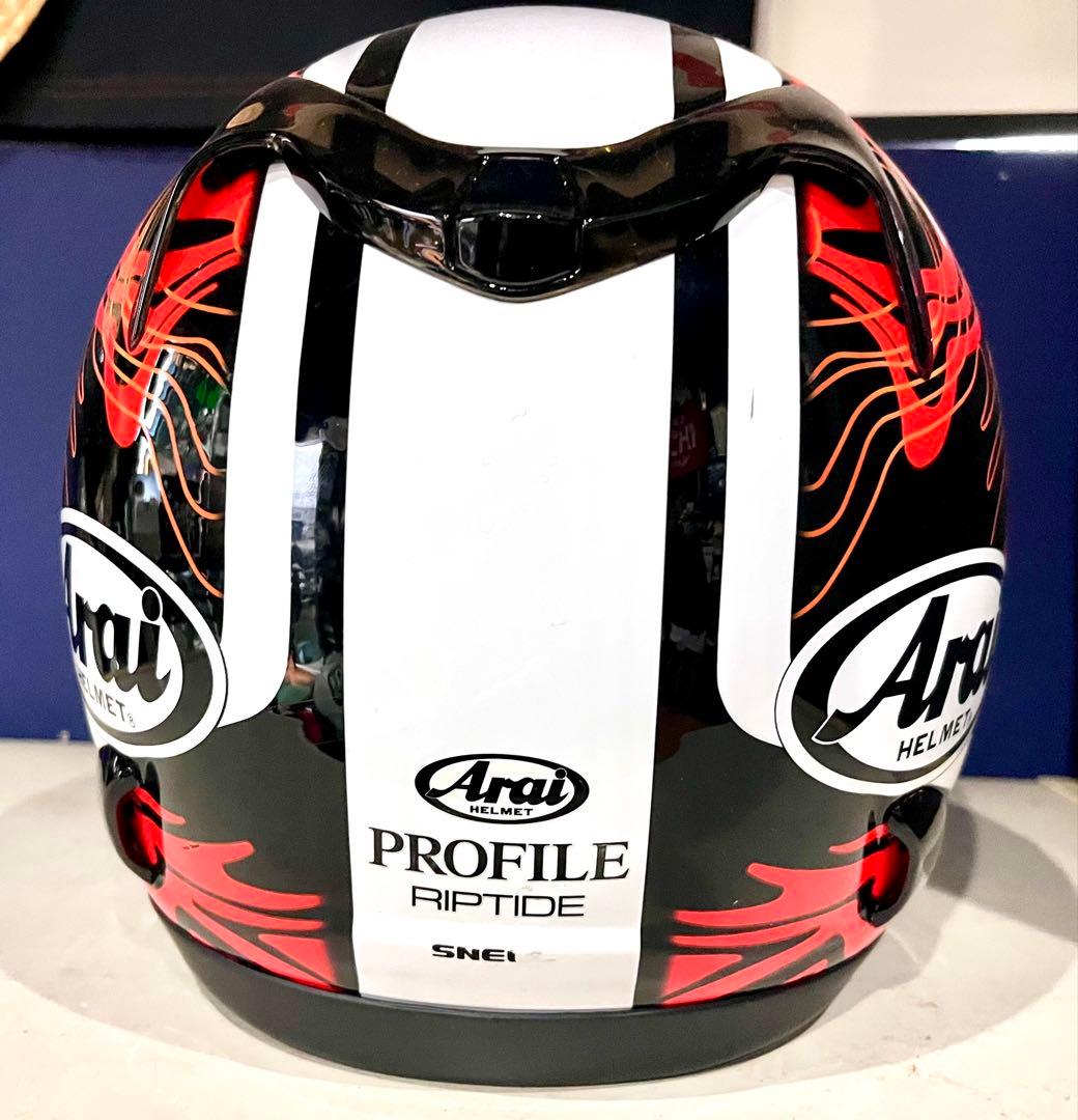 美品 Arai アライ プロファイル リップタイド レッド Sサイズ
