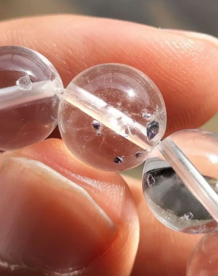 【超特価】フローライトインクォーツ　ブレスレット　10〜11mm