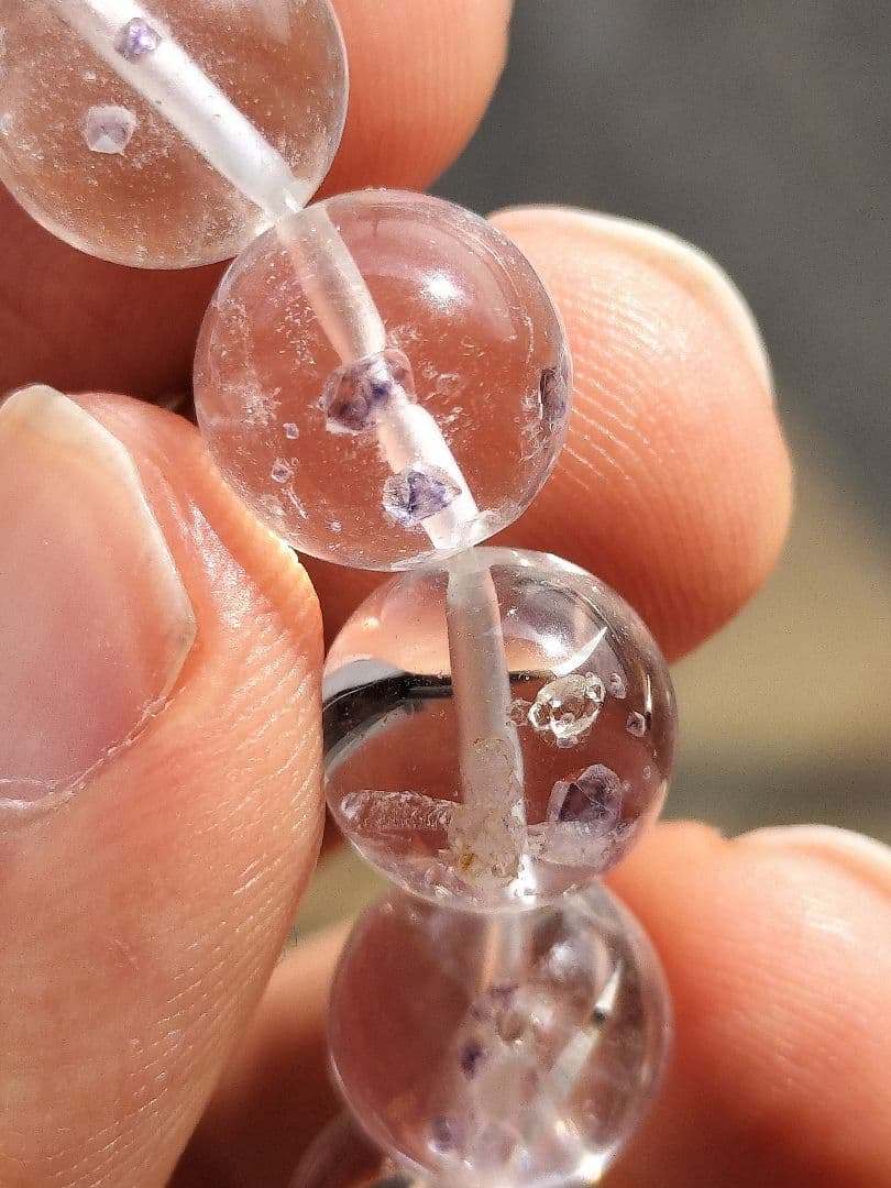 【超特価】フローライトインクォーツ　ブレスレット　10〜11mm