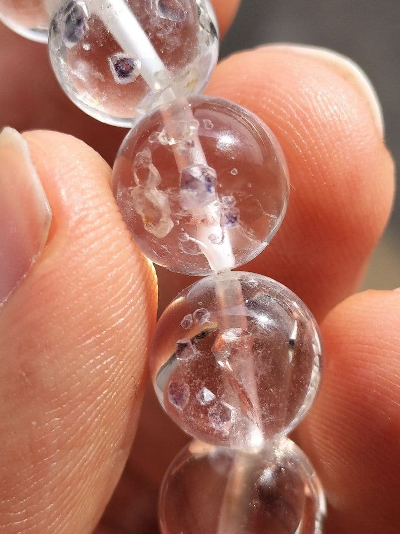 【超特価】フローライトインクォーツ　ブレスレット　10〜11mm