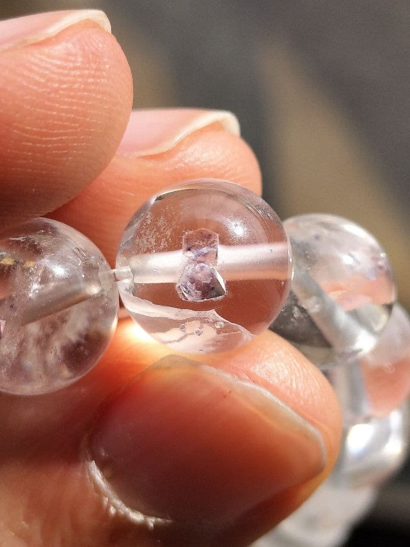 【超特価】フローライトインクォーツ　ブレスレット　10〜11mm