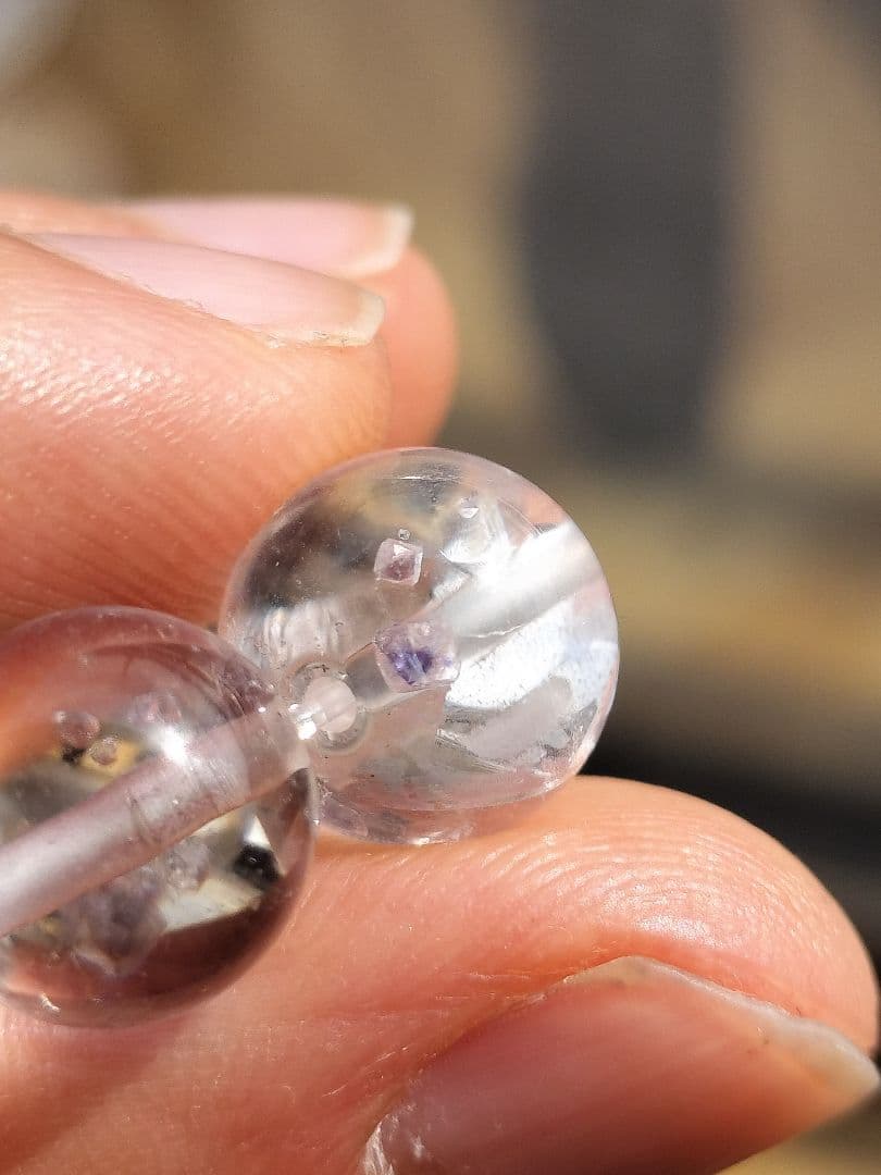 【超特価】フローライトインクォーツ　ブレスレット　10〜11mm