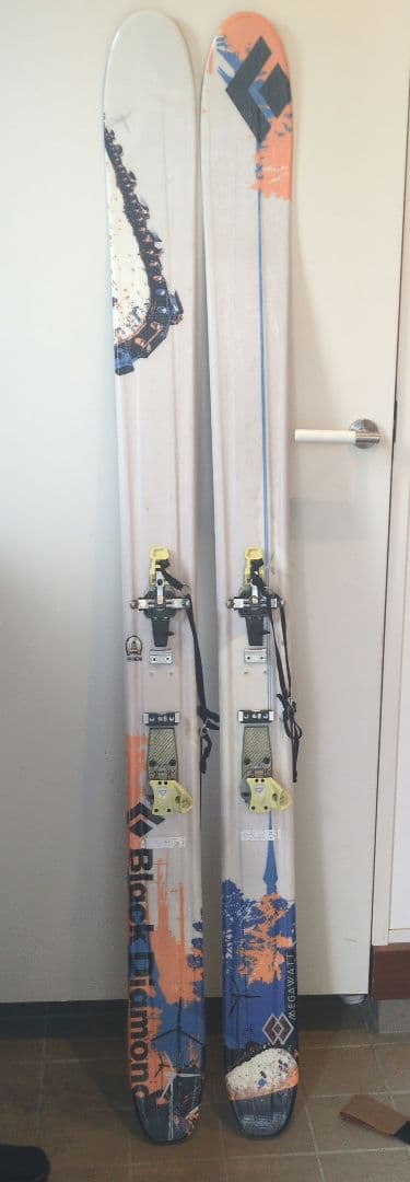 バックカントリースキー用板　TLT用ビィンディング付き