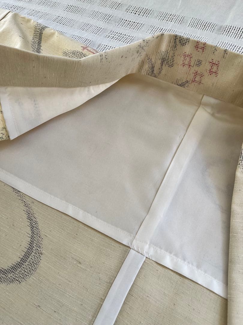 おんたけ様♡結城紬　作務衣　手織り結城紬　未使用反物仕立　登録商標付