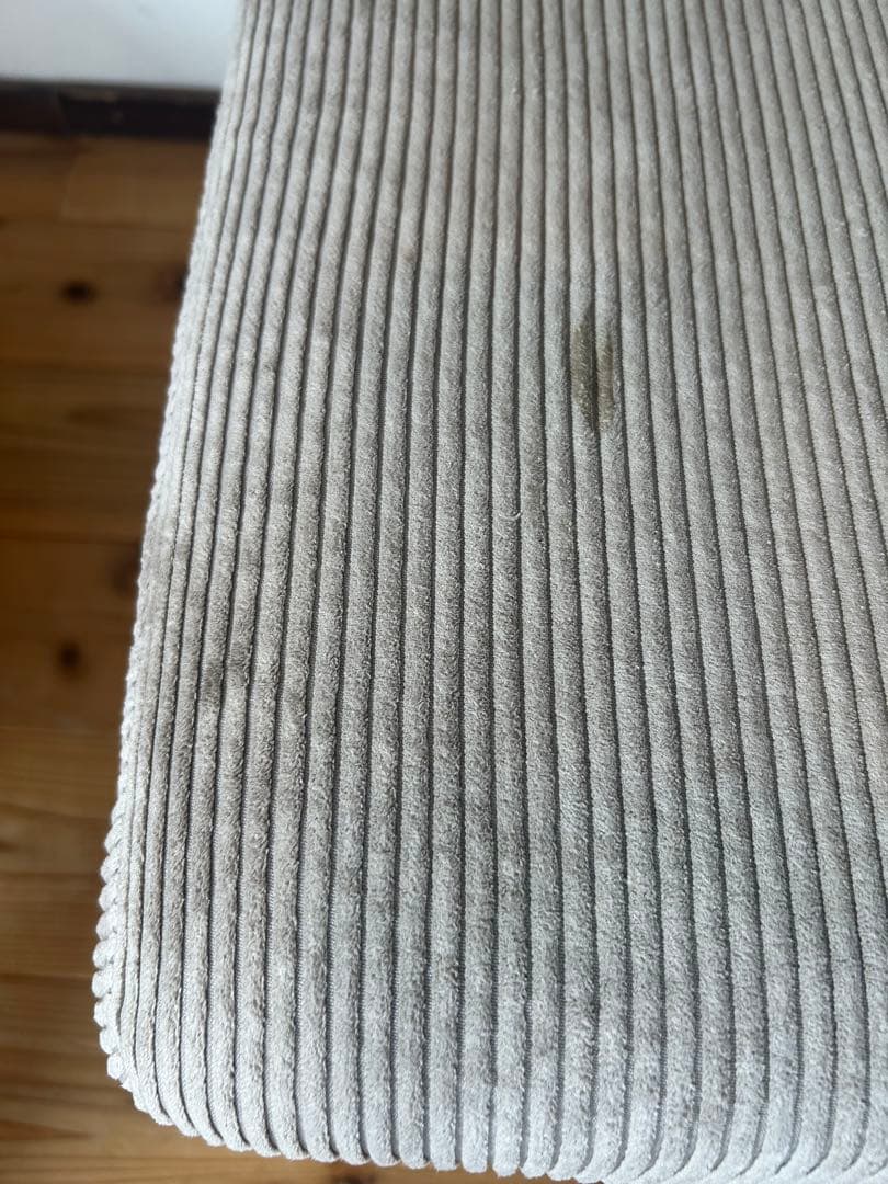 直接引取り　コーナーソファ グレー コーデュロイ　値下げ交渉可