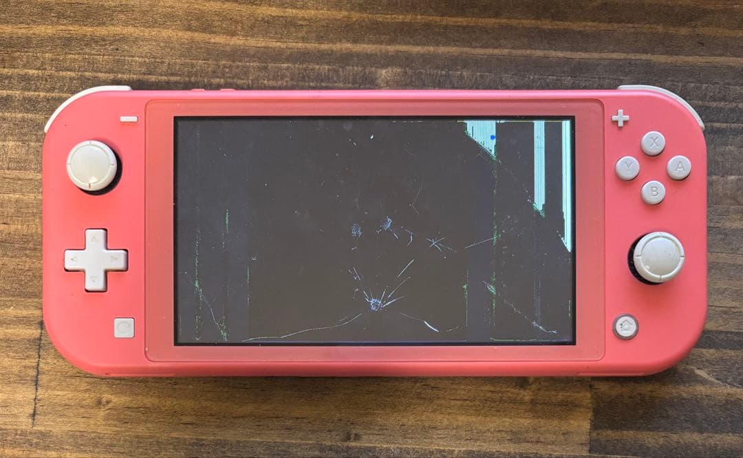 画面割れジャンク/ Nintendo Switch Lite 本体 コーラル