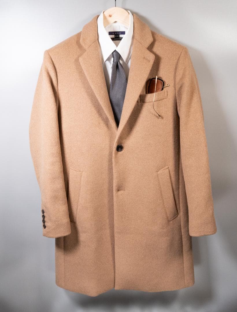 EDIFICE カシミヤブレンド チェスターコート ベージュ Mサイズ