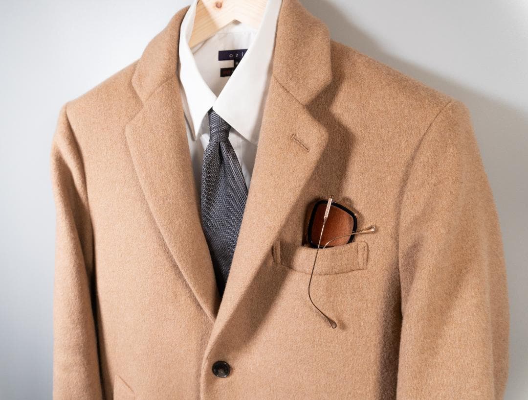 EDIFICE カシミヤブレンド チェスターコート ベージュ Mサイズ