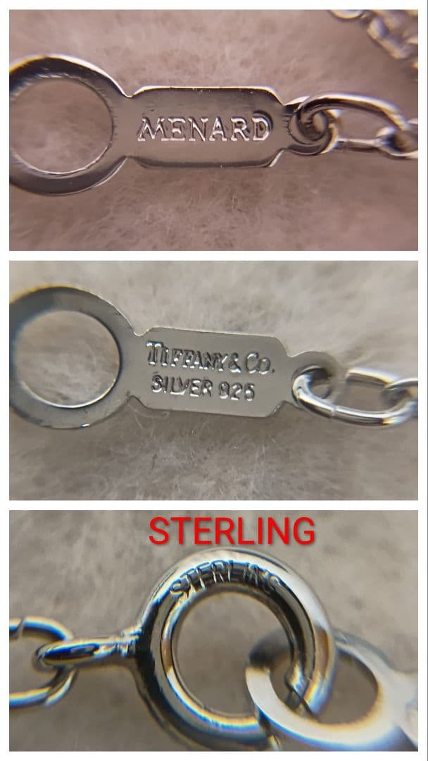 【美品】ティファニー あずきチェーン 44〜40cm SILVER925