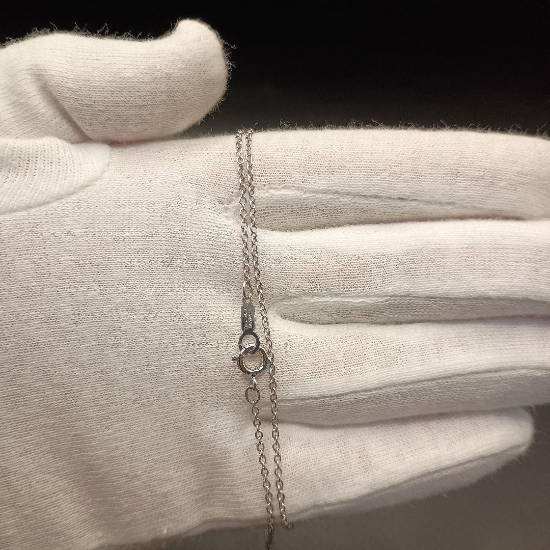 【美品】ティファニー あずきチェーン 44〜40cm SILVER925