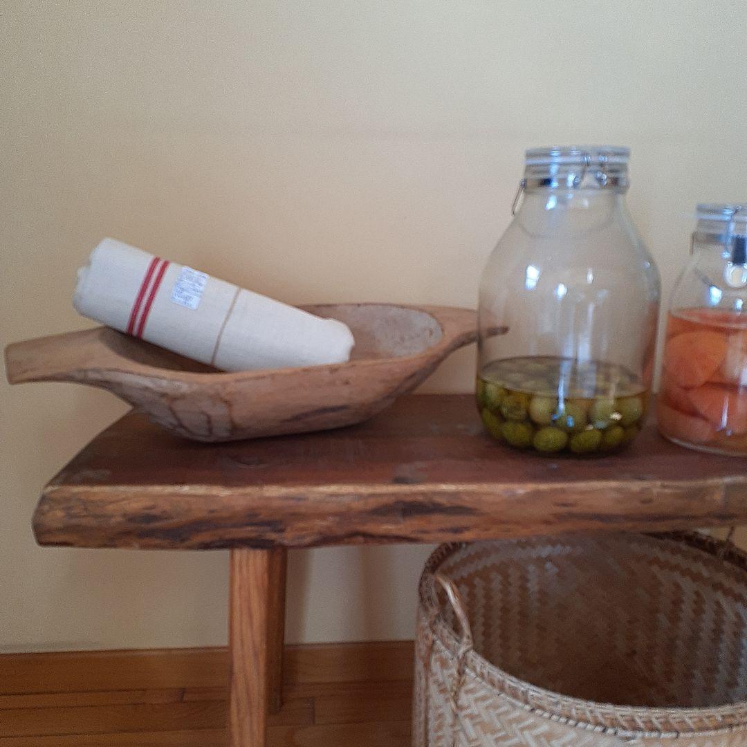 フランスアンティーク　ウッドボウル　ブロカント　蚤の市　古道具　France