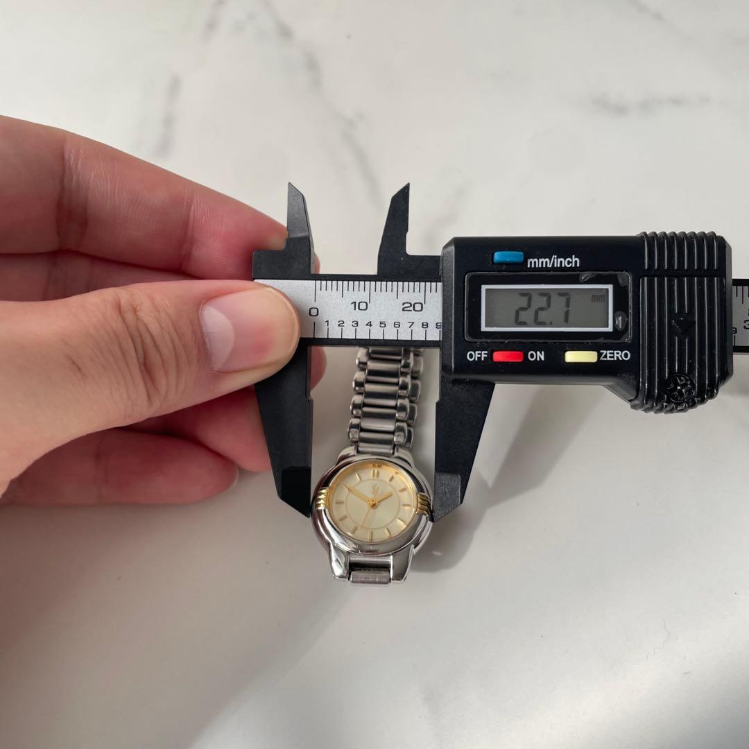 稼動品　美品　YSL イヴサンローラン　3針　コンビカラー　腕時計　レディース